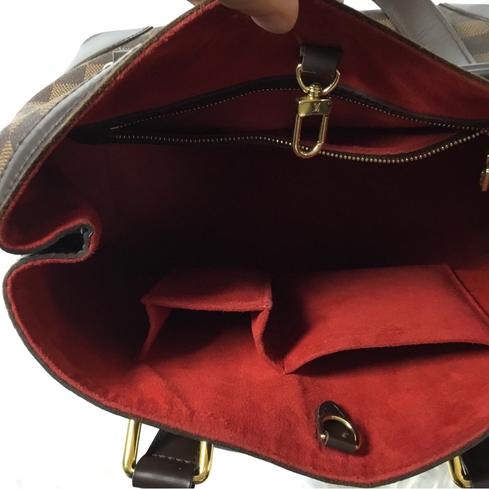 Louis Vuitton Brown Damier Ebene Canvas with Red Interior - Picture 2 of 6